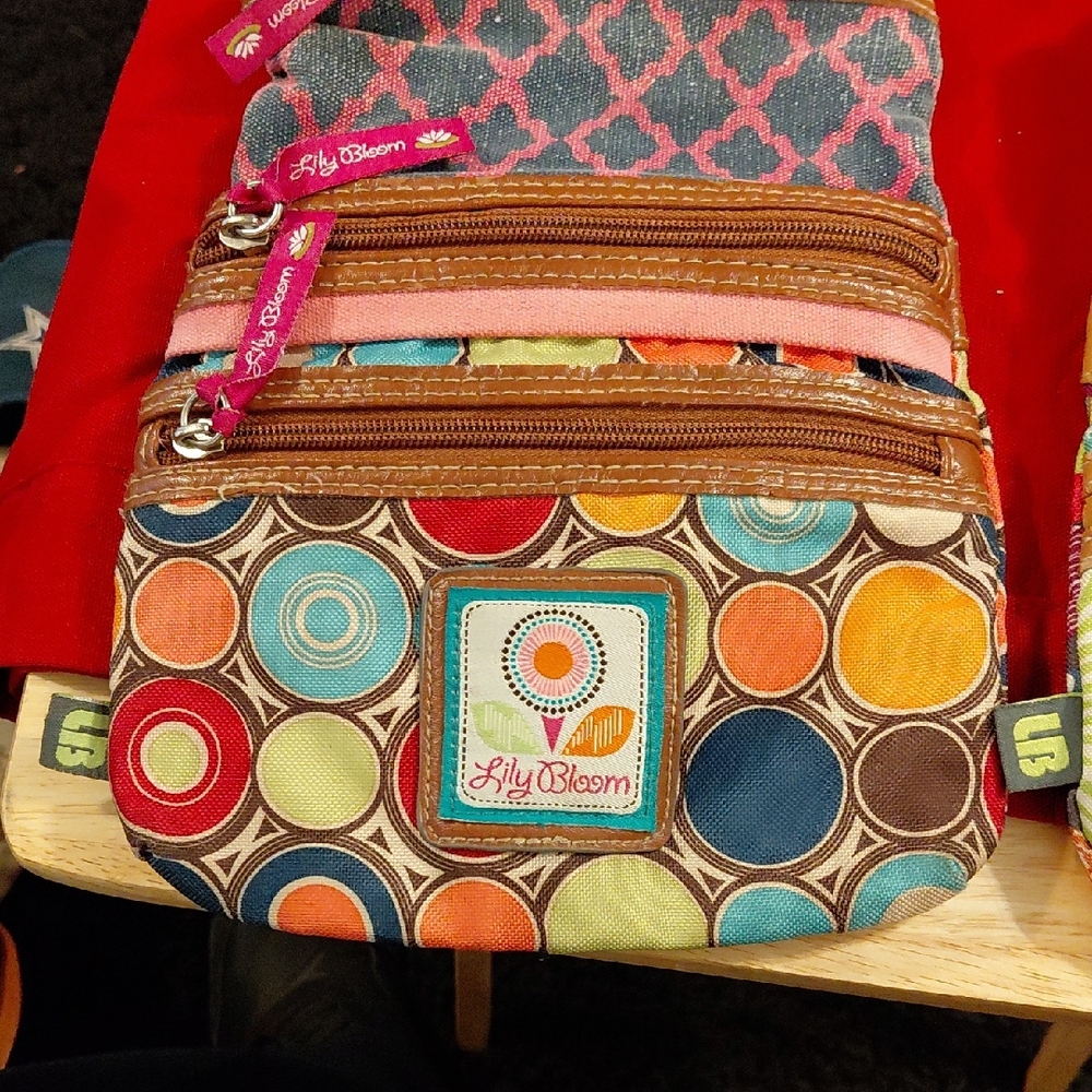 Lily Bloom Colorful Circle Pattern Crossbody Bag